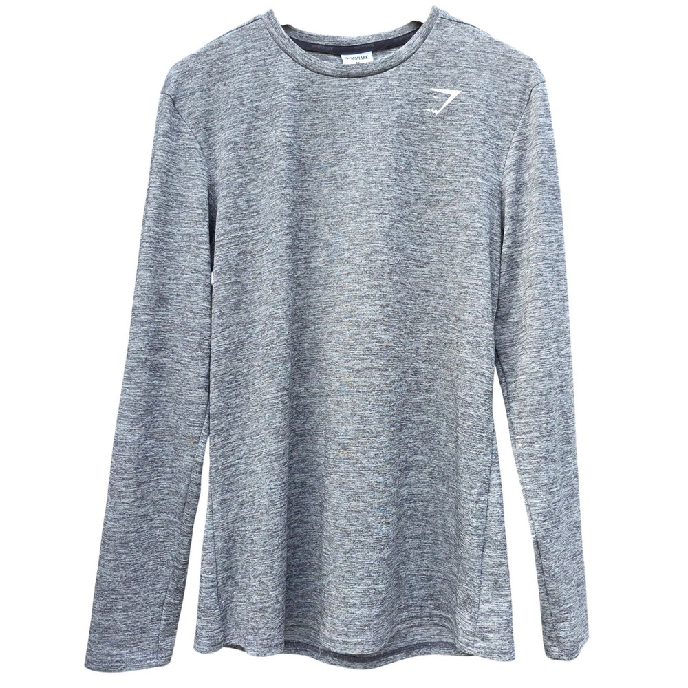 Gymshark Long Sleeve Active Shirt Men's Medium Gray Lightweight
